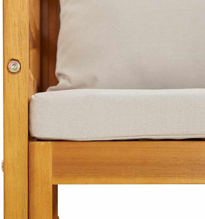 Garden Chair Light Grey Solid Acacia Wood, Compact Modern Outdoor Seating for Balcony, Patio, Backyard, Deck