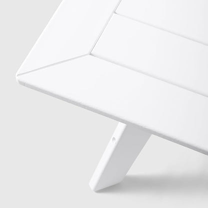 WestinTrends Avalon Modern Low Outdoor Patio Square HDPE Coffee Table, White