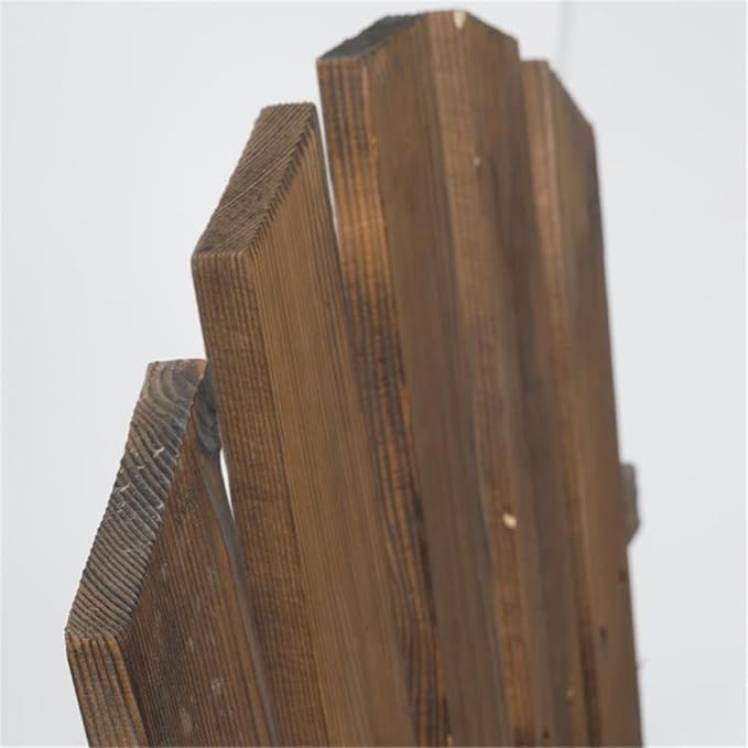 39" Farmhouse Wood Adirondack Chair, Mocha Brown Finish, Solid Construction, Rustic Wheel Detailing, Angled Back for Comfort, Durable Outdoor Patio or Backyard Seating