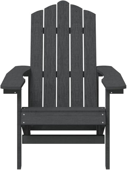 Lawn Chairs Porch Furniture Patio Furniture Set Patio Adirondack Chair with Table HDPE Anthracitefor Outdoor Kitchen Lawn Garden