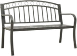 Garden Bench Outdoor Bench Patio Bench Cushions for Outdoor, Park, Yard, Entryway, Iron Metal Frame Furniture - Photo 3