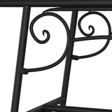 vidaXL Tree Bench 43.3" Black Steel Outdoor Seating Chair - Industrial Design for Garden, Patio - Photo 4