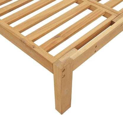 Pallet Middle Sofa Natural Wood Solid Acacia Wood Couch Outdoor Couch for Porch Outdoor
