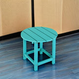 LZRS Round Adirondack Patio Side Table End Table, Outdoor Side Tables for Patio, Backyard, Pool, Indoor Companion - Photo 5