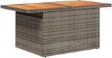 Adjustable Height Outdoor Table, Rectangular Patio Dining and Coffee Table with Solid Acacia Wood Top - Photo 4