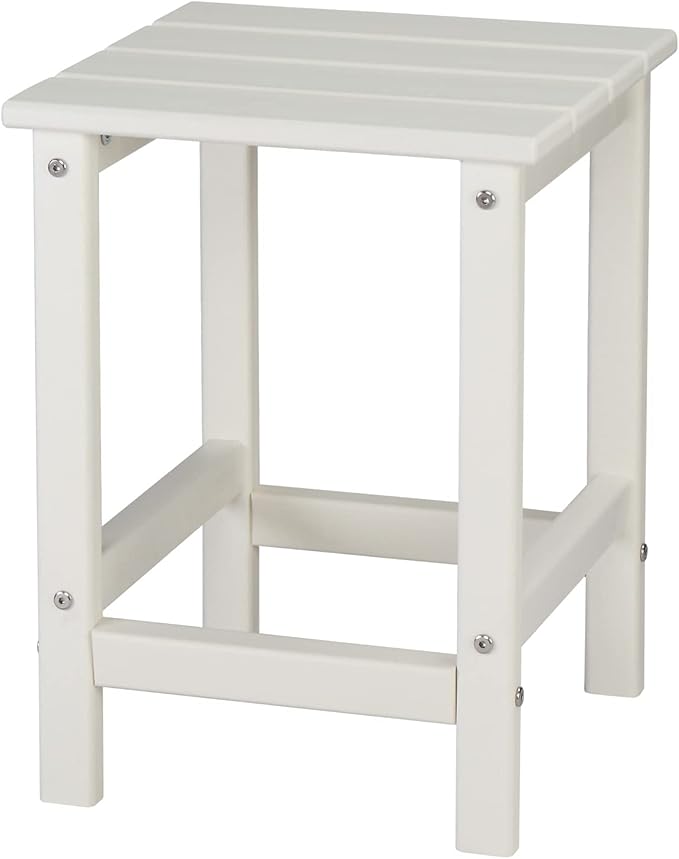 Patio Side Table, Pool Composite Patio Table, HDPE End Tables for Backyard, Pool, Indoor Companion - Photo 4