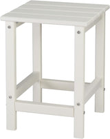 Beach Outdoor Side Table with 2 Layer Storage, Plastic Waterproof and UV Resistant HDPE Adirondack Coffee End Tables - Photo 1