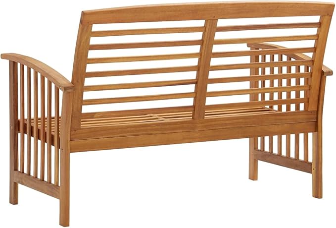 (Fast Delivery) Garden Wooden Benche, Slatted Design, Indoor/Outdoor Bench, with Backrest and Armrests, Durable, Wooden - Photo 5