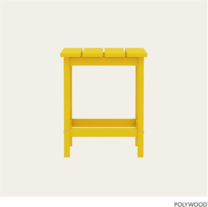 POLYWOOD ECT18LE Long Island 18" Side Table, Lemon