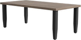 EAGLE PEAK Modern Outdoor Table, Patio Coffee Table with Wood Grain Top for Deck, Porch, Balcony, Garden - Photo 7