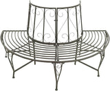 vidaXL Modern Garden Bench, Weather-Resistant Outdoor Seating, Tree Bench, Durable Patio Furniture, Circular Design - Photo 6