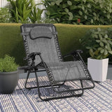 Best Choice Products Oversized Zero Gravity Chair, Folding Outdoor Patio Lounge Recliner w/Cup Holder Accessory Tray - Photo 2