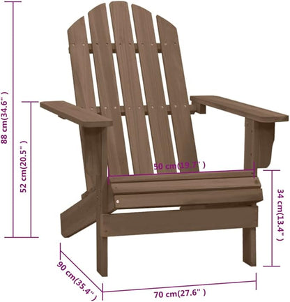 Vintage Brown Hardwood Garden Chair Medium Durable Solid Redwood Outdoor Seating with Carved Backrest and Armrests for Patio Balcony Comfort 4 Pieces Set