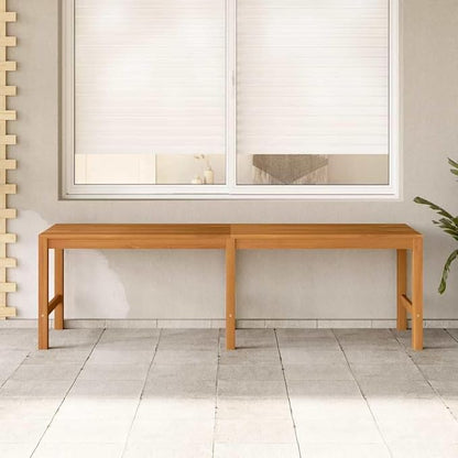 Garden Bench Brown 59.1 in Solid Teak Wood Durable Patio Bench for Outdoor Space