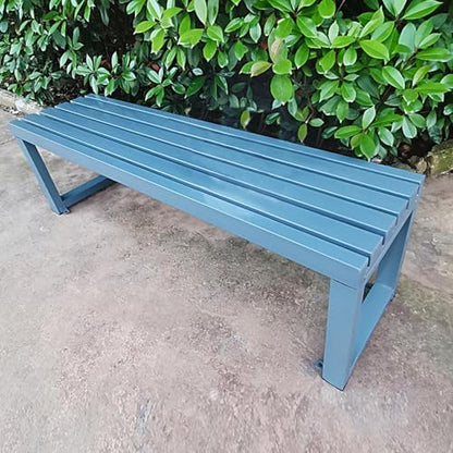 Outdoor Metal Garden Bench, 47.2" Patio Seating for Yard, Porch & Park - Stylish Picnic & Backyard Furniture, Durable Outdoor Decor for Front Porch