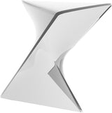 LeisureMod 15.75" Triangular Side Table, Stackable Plastic Accent End Table for Indoor & Outdoor Use - Photo 7