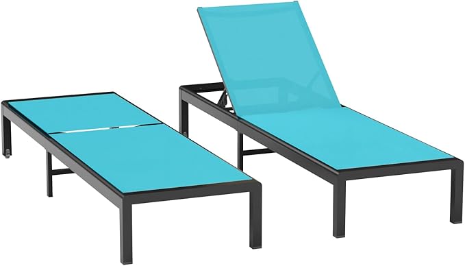 Aluminum Lounge Chairs Outdoor Chaise Furniture - Photo 1