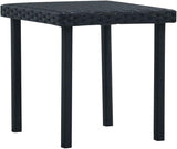 Compact Garden Side Table, Square Patio Tea Table with Powder-Coated Steel Frame - Photo 1