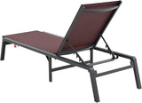 VEVOR 2 Pcs Chaise Lounge Chairs Outdoor, Aluminum Patio Lounge Chair with Adjustable 5-Position - Photo 10