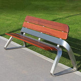 Outdoor Garden Bench - Metal Cast Iron Leisure Seating for Terrace - Photo 2