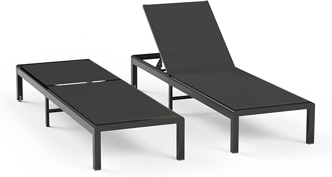 Aluminum Lounge Chairs Outdoor Chaise Furniture - Photo 1