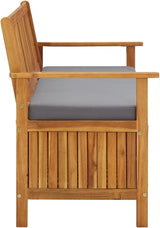 Patio Storage Bench, Park Wooden Bench, Garden Bench, Balcony Bench, Outdoor Furniture, Picnic Bench - Photo 4