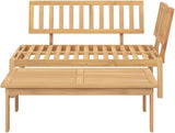 Pallet Sofa Set Natural Wood Solid Acacia Wood Poolside Seating Deck Couch for Balcony Lawn 52.4x36.2x27.2 in - Photo 4