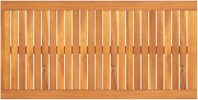 Solid Acacia Wood Coffee Table 39.4"x19.7"x13" Weather-Resistant Outdoor Patio Furniture for Garden Deck Poolside with Slatted Tabletop