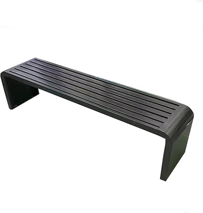 Metal Outdoor Garden Bench, Backless Bench for Park, Backless Couch, Furniture Seating, Patio Bench Chair, 2-3 People, Ideal for Lawn and Indoors(Black,100cm/39.4in)