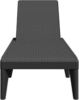 Outdoor Sun Lounger, Adjustable Garden Pool Chaise Lounge with 4-Position Backrest - Photo 4