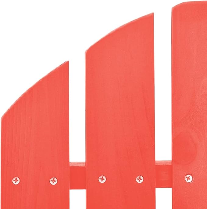 vidaXL Red Patio Rocking Adirondack Chair with Sturdy Solid Fir Wood Structure, Ergonomic Design for Optimal Comfort - Photo 3