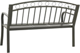 Garden Bench Outdoor Bench Patio Bench Cushions for Outdoor, Park, Yard, Entryway, Iron Metal Frame Furniture - Photo 6