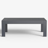 LayinSun Aluminum Outdoor Patio Coffee Table Modern Rectangle All-Aluminum End Table with Metal Frame - Photo 4