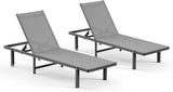 Aluminum Outdoor Lounge Chairs Set of 2 - Photo 8