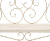 Deck Box Outdoor Storage Patio furniturePatio Bench 52" Metal Antique WhiteSuitable for Gardens, courtyards, Parks - Photo 6