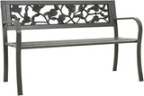 Vintage Garden Bench with Elegant Rose Pattern - Photo 1