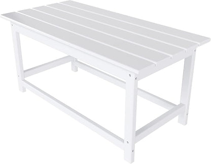 WO WESTIN OUTDOOR HDPE Laguna Outdoor Poly Adirondack Coffee Table, White
