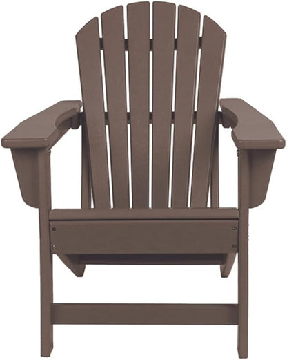 NewTechWood Child Adirondack Patio Chair Weather Resistant, Easy Installation, Widely Used in Outdoor, Fire Pit, Deck, Lawn, Outside, Garden Chairs (Teak)