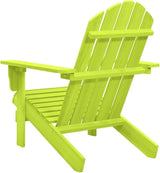 Solid Fir Wood Green Adirondack Chair Outdoor Patio Furniture with Sturdy Frame Comfortable Seating for Garden Backyard - Photo 5