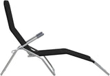 Textilene Folding Sunlounger Set of 2, Black Powder-Coated Steel Frame Outdoor Chaise 55.9"x23.6"x38.2" - Photo 7