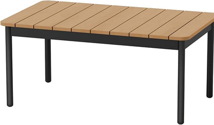 C-Hopetree Small Rectangle Polywood Outdoor Side Coffee Table for Outside Patio