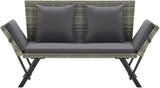 Patio Bench with Cushions, Outdoor Sunbed, Cushion Cover Removable, Garden Bench, Easy to Clean for Patio, Garden, Patio - Photo 3