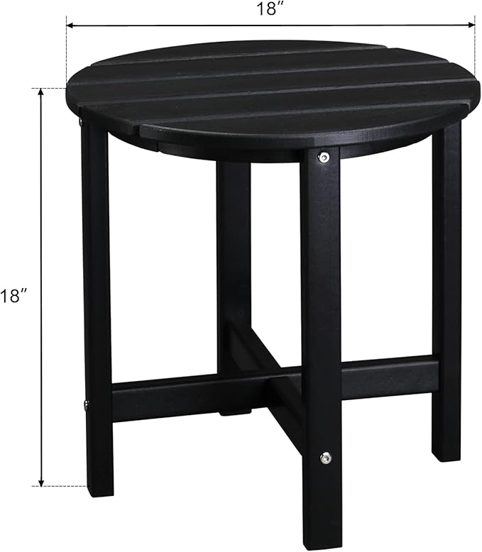 Patio Side Table, Pool Composite Patio Table, HDPE End Tables for Backyard, Pool, Indoor Companion - Photo 3