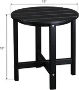 Patio Side Table, Pool Composite Patio Table, HDPE End Tables for Backyard, Pool, Indoor Companion - Photo 3
