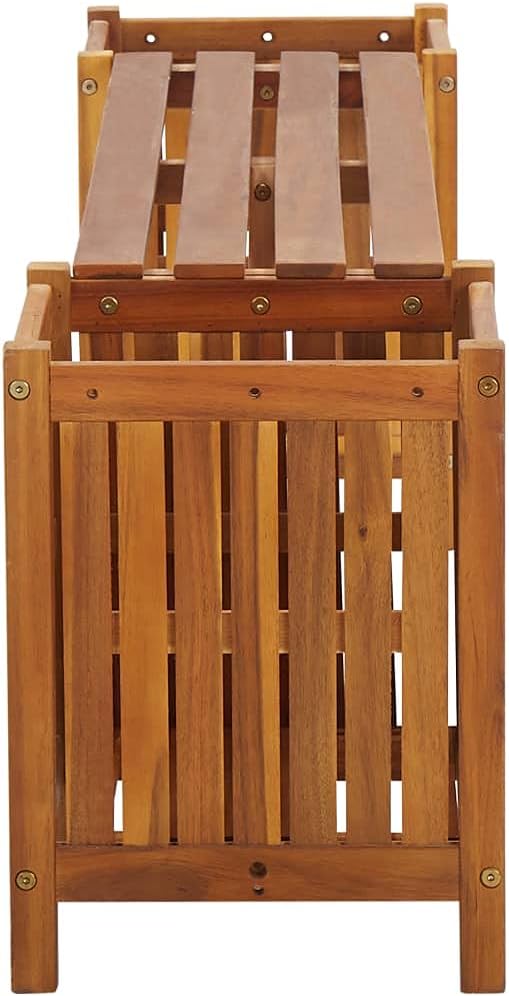(Fast Delivery) Garden Bench, Outdoor Furniture, Solid Wood, for Porch, Pool, Garden, Lawn, Balcony, Backyard - Photo 4