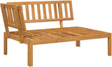 Patio Sofa Set Taupe Solid Acacia Wood Medium Modular Garden Seating Outdoor Couch for Patio Lawn - Photo 4