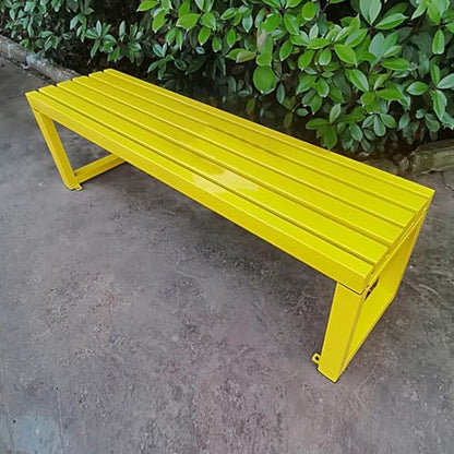 Outdoor Metal Patio Bench - Durable Garden Seating for Yard, Porch, Park & Picnic - 47.2-inch Stylish Outdoor Furniture for Backyard Decor