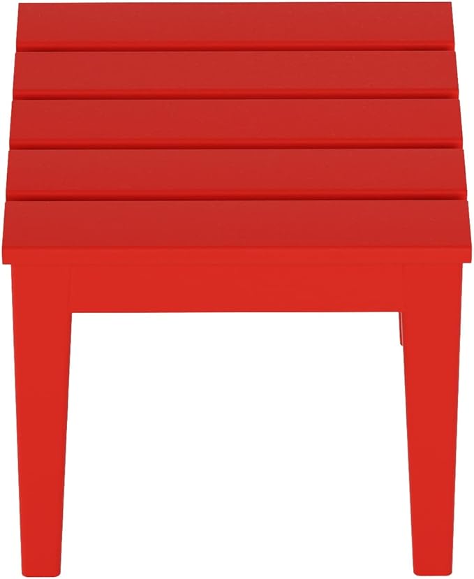 WestinTrends Ashore Outdoor Patio Modern Adirondack Side Table, Red