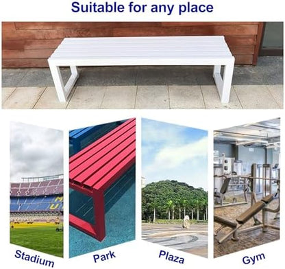 Weatherproof 3-Seater Metal Patio Garden Bench, Heavy-Duty Outdoor Seating for Parks and Lounges, 700lbs Load Capacity, Durable and Stylish Design