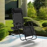 EZONE 1 - Chair Zero Gravity Lounge Chair Outdoor Adjustable Reclining Patio Chair Steel Mesh Folding Recliner for Pool - Photo 2